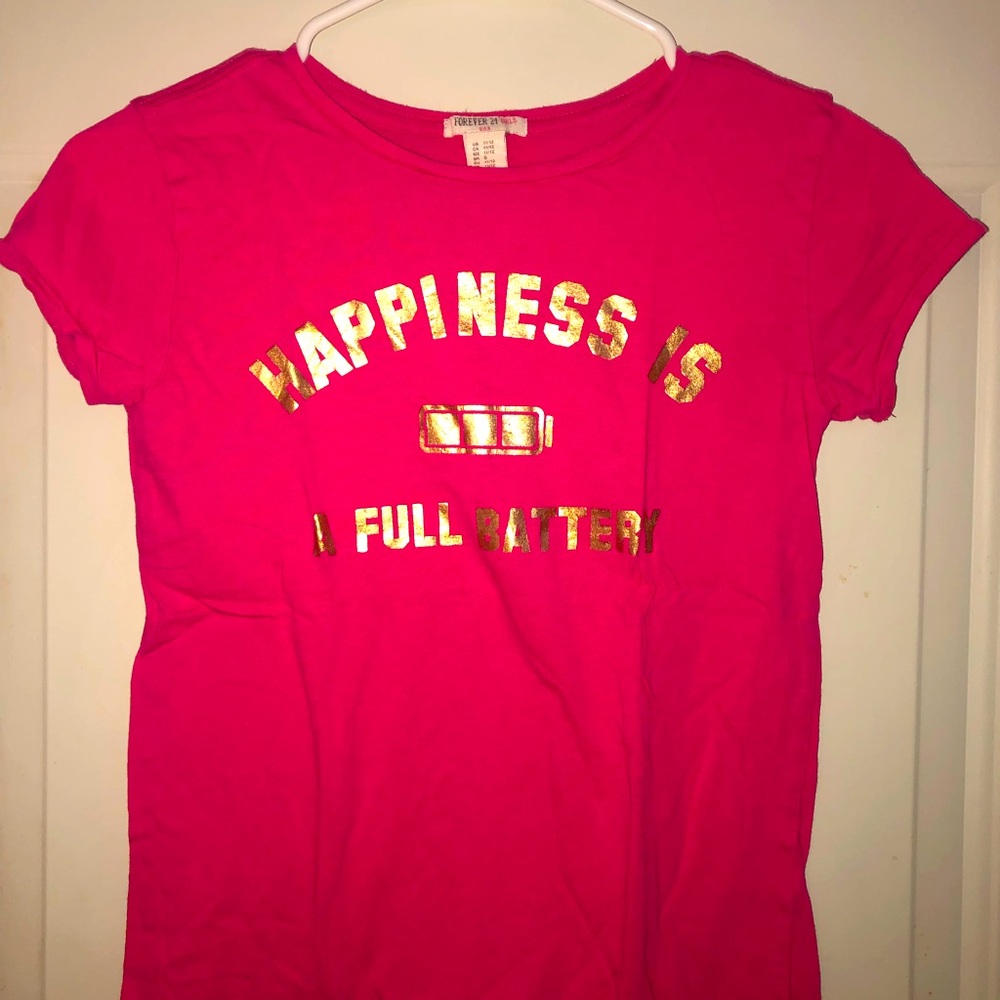 Happiness is a full battery Girls Shirt
